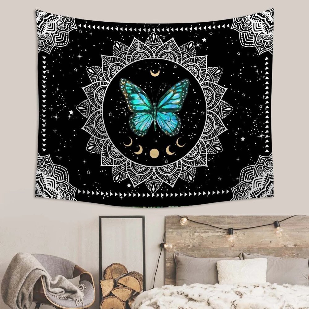 Butterfly Moon Wall Tapestry Decor - Picture 3 of 3
